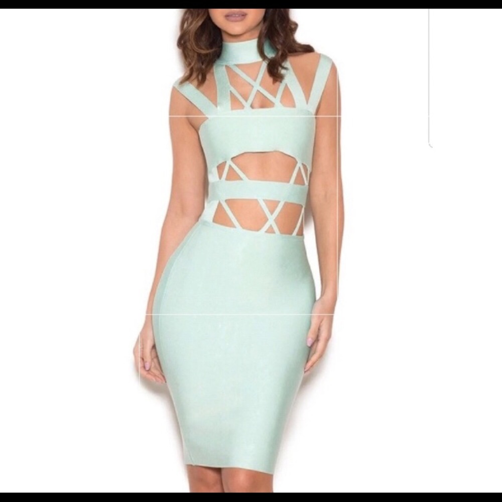 Sexy Mint Green Strappy Dress